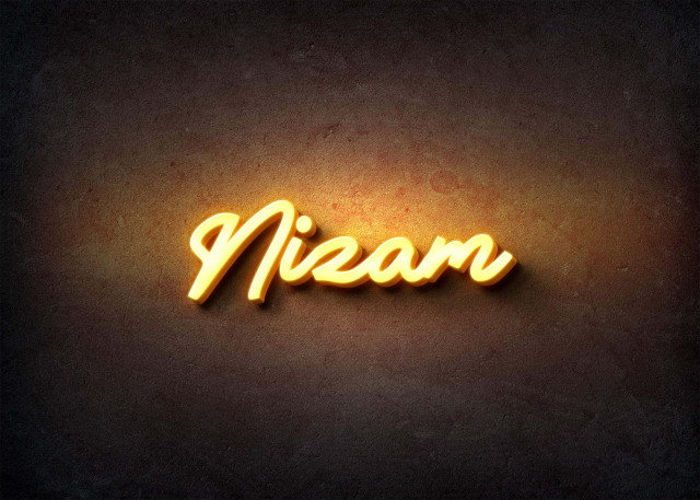 Free photo of Glow Name Profile Picture for Nizam