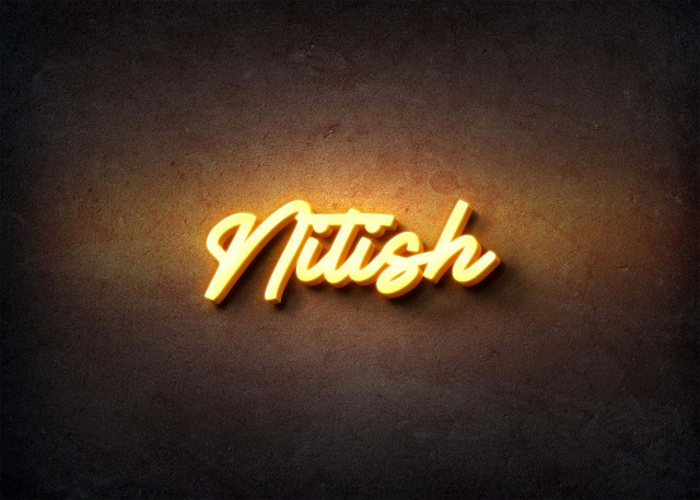 Free photo of Glow Name Profile Picture for Nitish