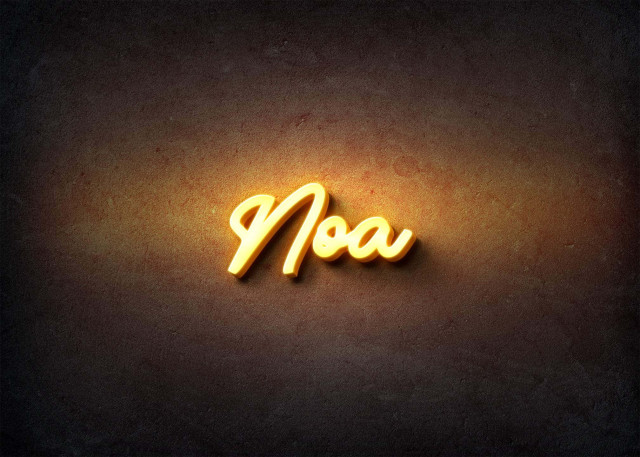 Free photo of Glow Name Profile Picture for Noa