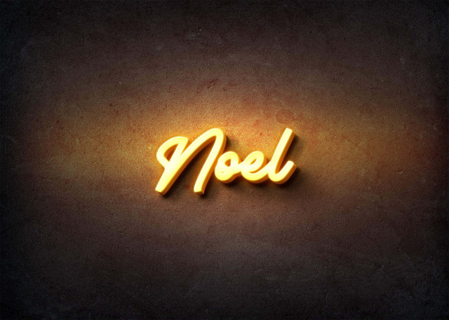 Free photo of Glow Name Profile Picture for Noel