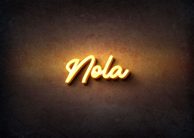 Free photo of Glow Name Profile Picture for Nola