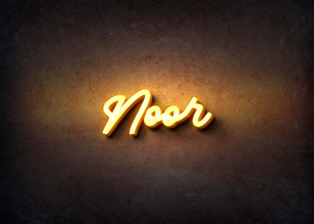 Free photo of Glow Name Profile Picture for Noor