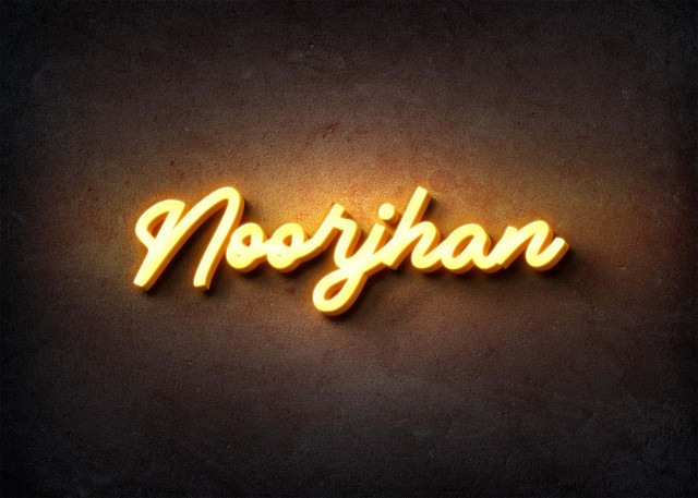 Free photo of Glow Name Profile Picture for Noorjhan