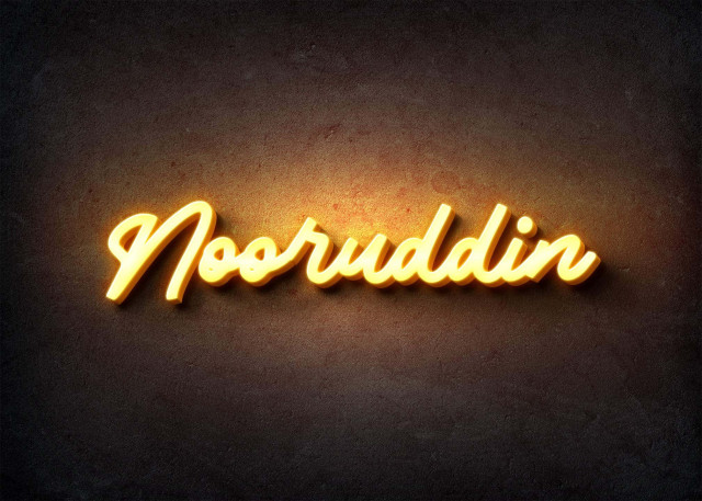 Free photo of Glow Name Profile Picture for Nooruddin