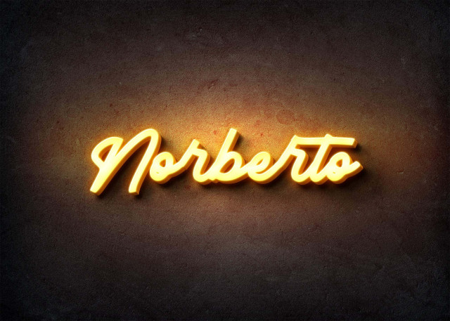 Free photo of Glow Name Profile Picture for Norberto