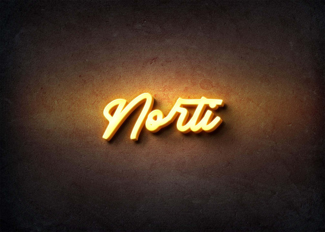 Free photo of Glow Name Profile Picture for Norti