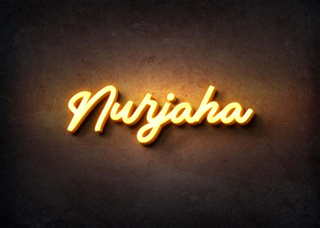 Free photo of Glow Name Profile Picture for Nurjaha