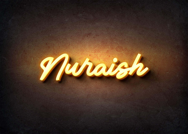 Free photo of Glow Name Profile Picture for Nuraish