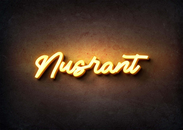Free photo of Glow Name Profile Picture for Nusrant