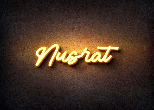Free photo of Glow Name Profile Picture for Nusrat