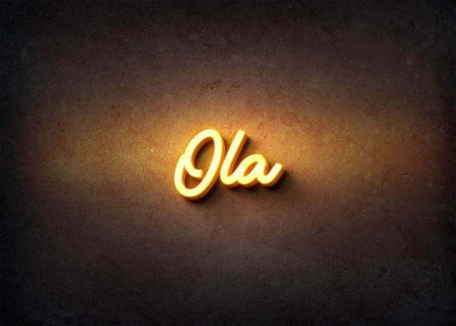 Free photo of Glow Name Profile Picture for Ola