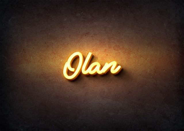 Free photo of Glow Name Profile Picture for Olan
