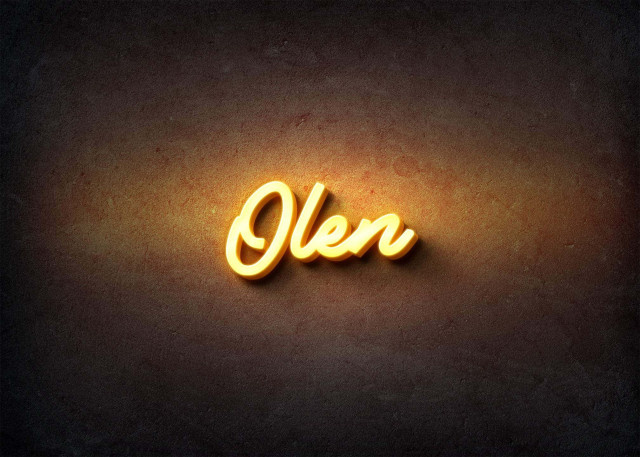 Free photo of Glow Name Profile Picture for Olen