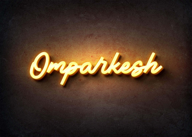 Free photo of Glow Name Profile Picture for Omparkesh