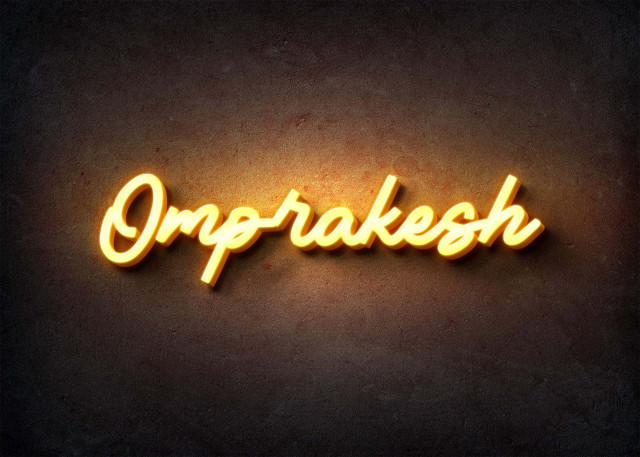 Free photo of Glow Name Profile Picture for Omprakesh