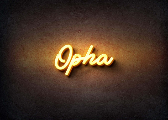 Free photo of Glow Name Profile Picture for Opha