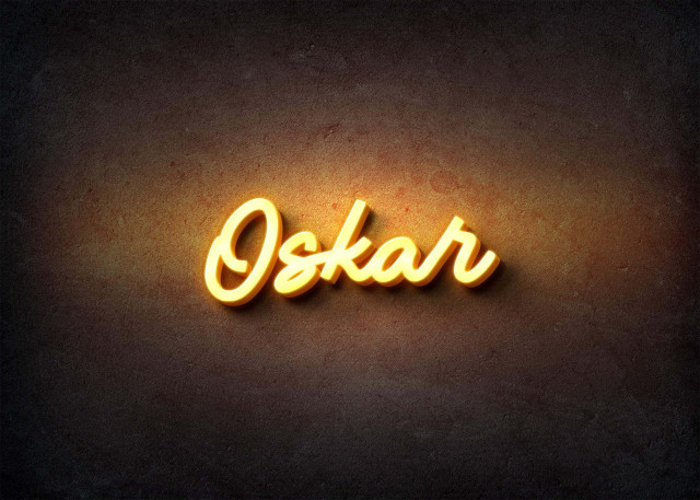 Free photo of Glow Name Profile Picture for Oskar