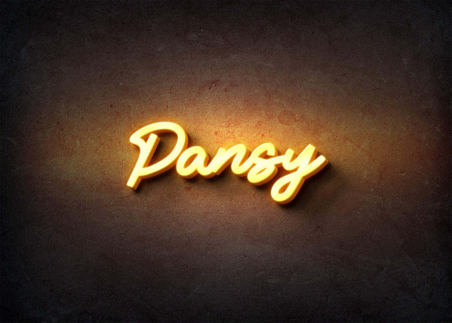 Free photo of Glow Name Profile Picture for Pansy