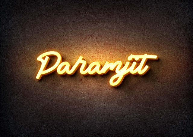 Free photo of Glow Name Profile Picture for Paramjit