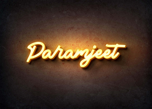 Free photo of Glow Name Profile Picture for Paramjeet