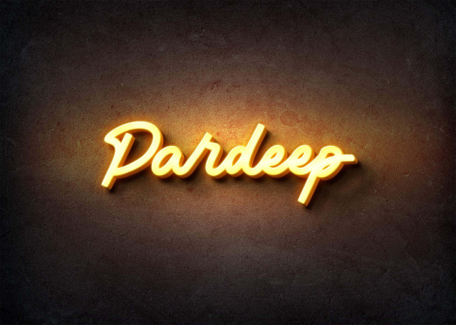 Free photo of Glow Name Profile Picture for Pardeep