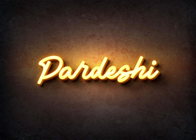 Free photo of Glow Name Profile Picture for Pardeshi