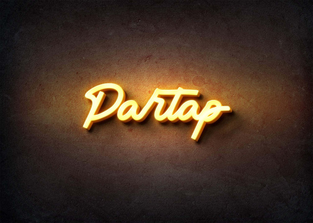 Free photo of Glow Name Profile Picture for Partap