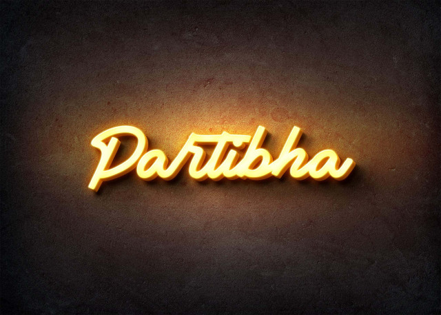 Free photo of Glow Name Profile Picture for Partibha