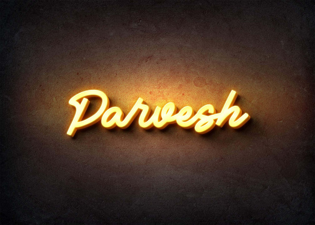 Free photo of Glow Name Profile Picture for Parvesh