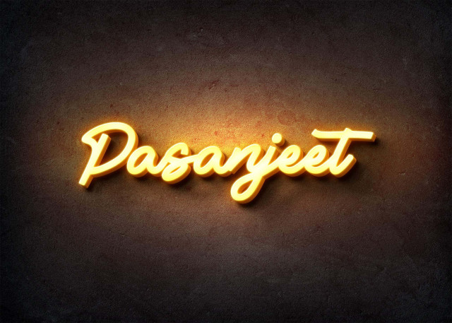 Free photo of Glow Name Profile Picture for Pasanjeet