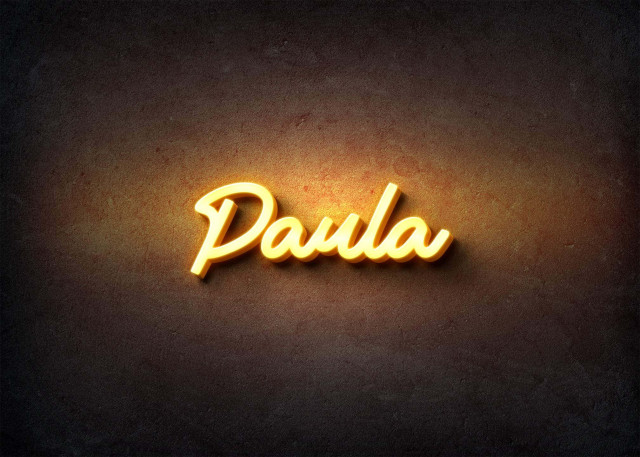 Free photo of Glow Name Profile Picture for Paula