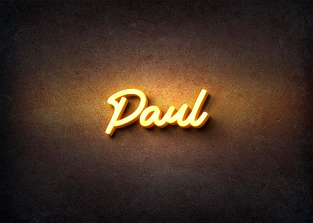 Free photo of Glow Name Profile Picture for Paul