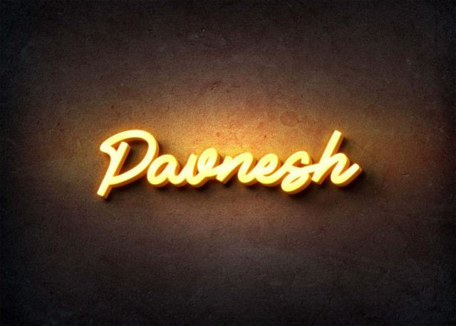 Free photo of Glow Name Profile Picture for Pavnesh