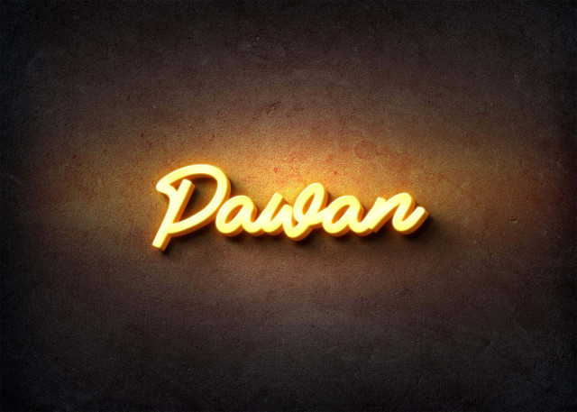 Free photo of Glow Name Profile Picture for Pawan