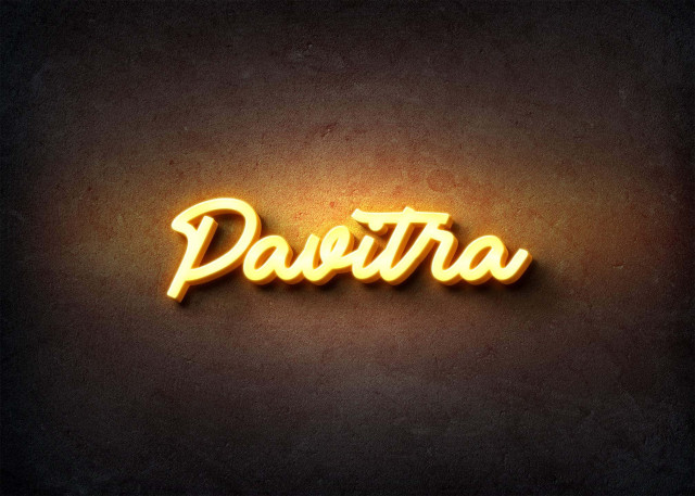 Free photo of Glow Name Profile Picture for Pavitra