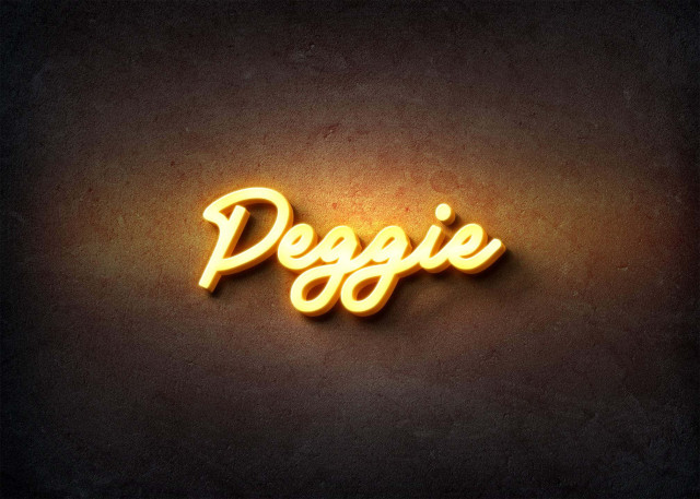 Free photo of Glow Name Profile Picture for Peggie