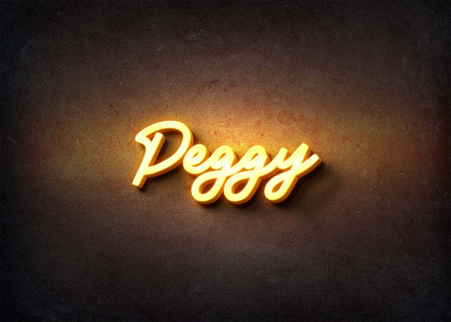 Free photo of Glow Name Profile Picture for Peggy