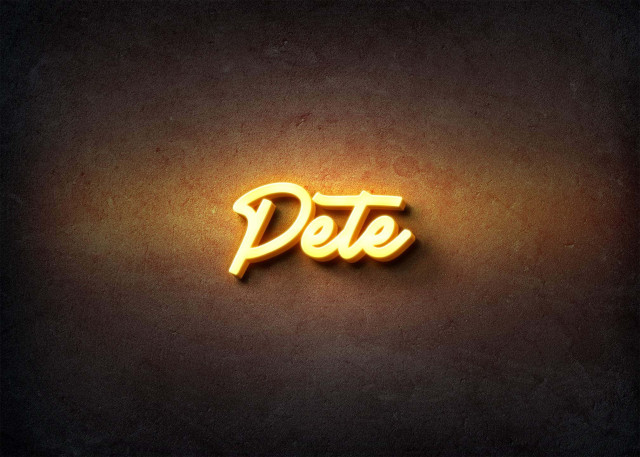 Free photo of Glow Name Profile Picture for Pete