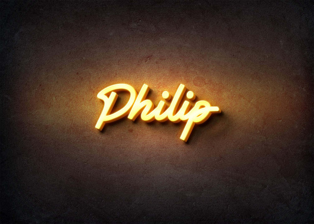 Free photo of Glow Name Profile Picture for Philip