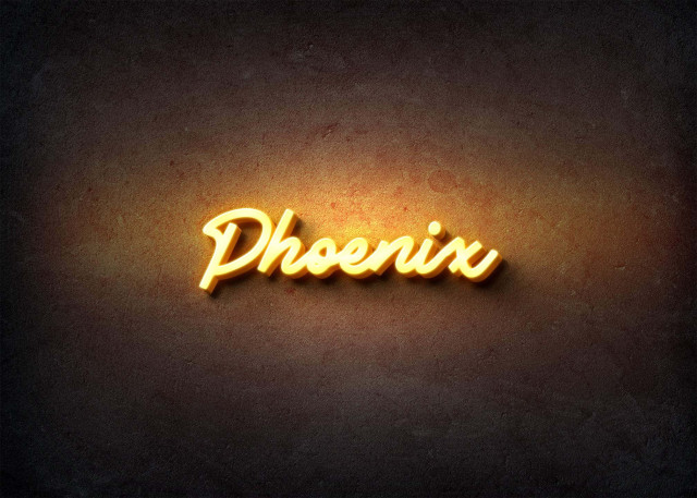 Free photo of Glow Name Profile Picture for Phoenix