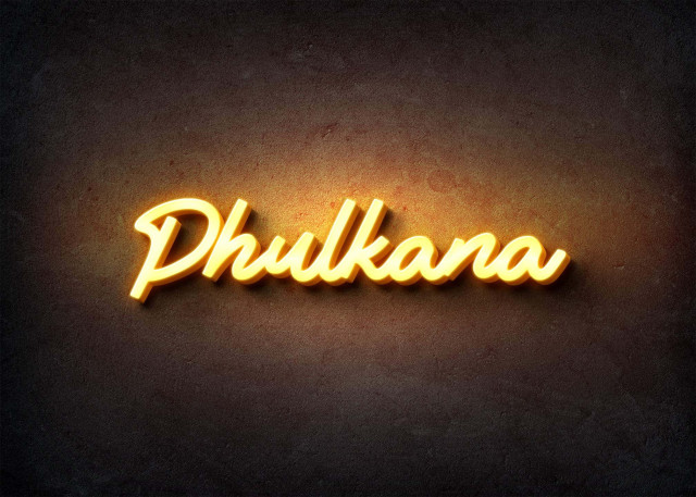 Free photo of Glow Name Profile Picture for Phulkana