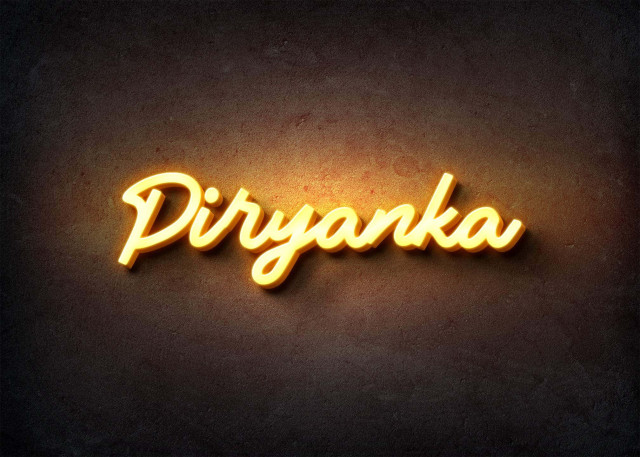 Free photo of Glow Name Profile Picture for Piryanka