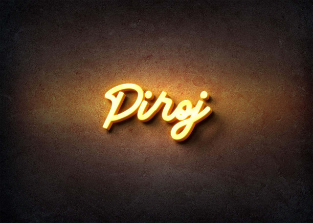 Free photo of Glow Name Profile Picture for Piroj