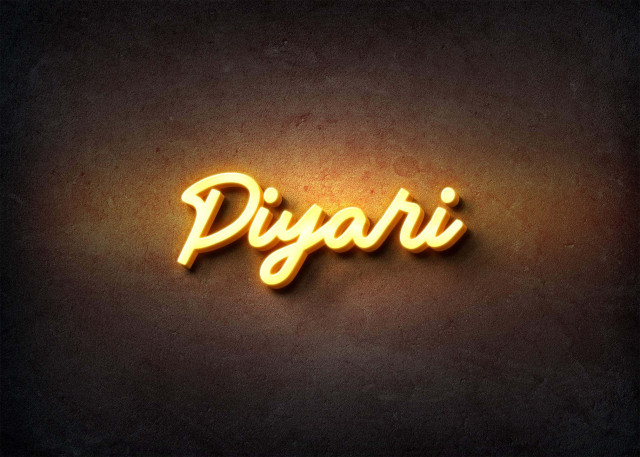 Free photo of Glow Name Profile Picture for Piyari