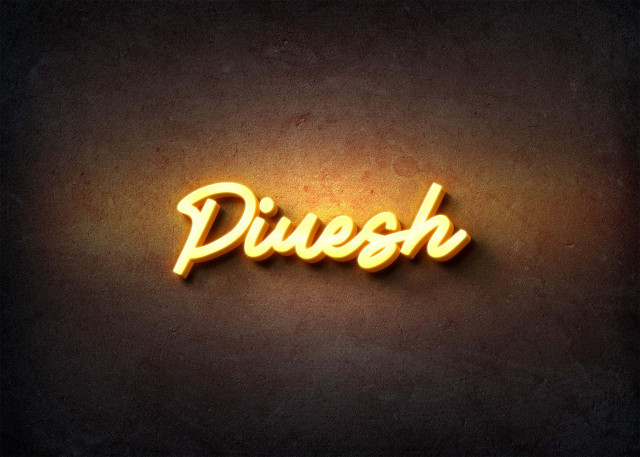 Free photo of Glow Name Profile Picture for Piuesh