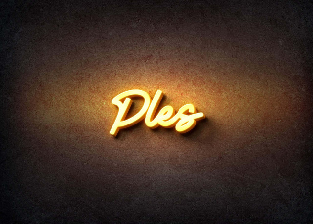 Free photo of Glow Name Profile Picture for Ples