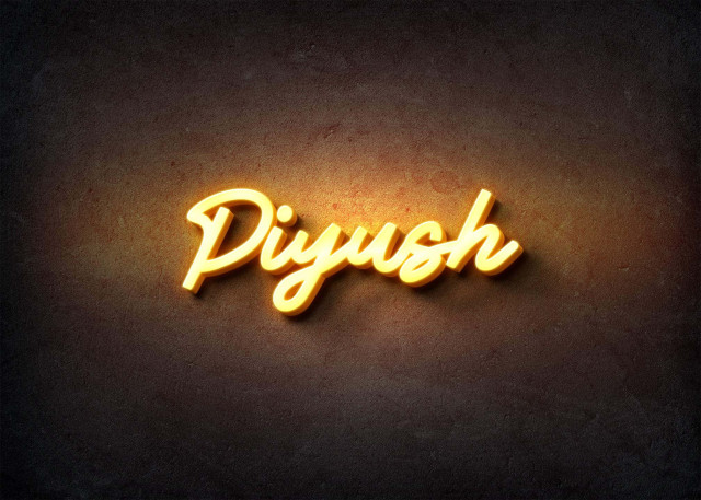 Free photo of Glow Name Profile Picture for Piyush