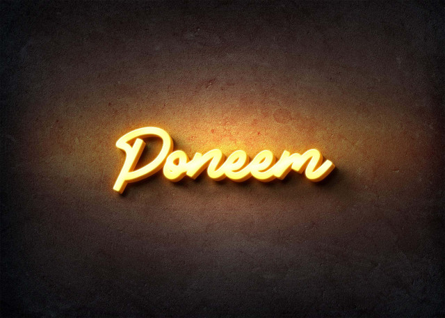 Free photo of Glow Name Profile Picture for Poneem