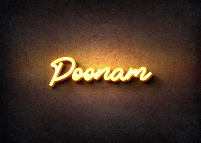 Free photo of Glow Name Profile Picture for Poonam