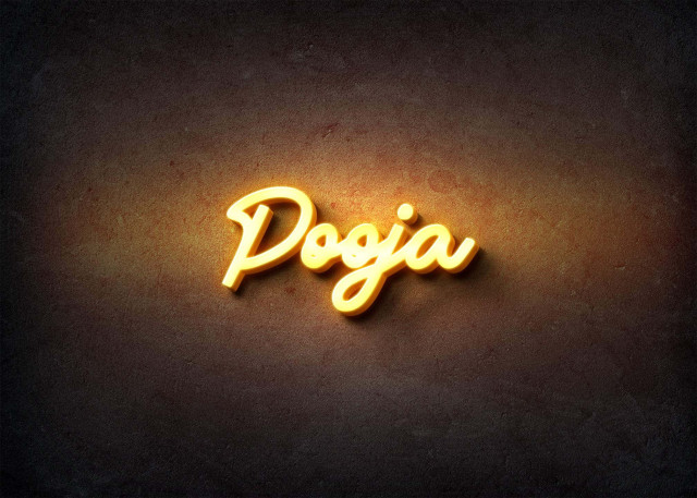 Free photo of Glow Name Profile Picture for Pooja